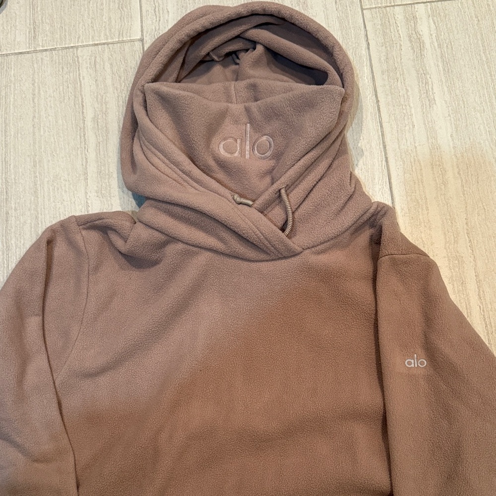 ALO Yoga Plush Hoodie in Mauve Taupe
